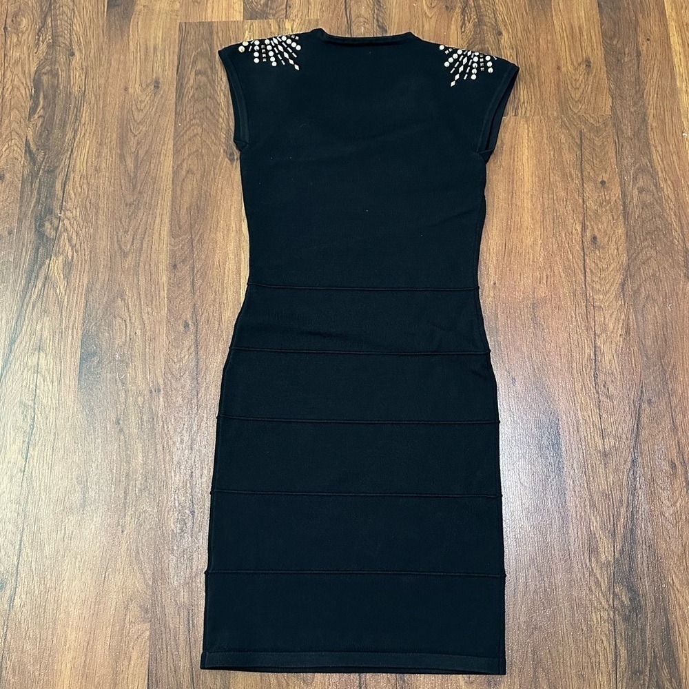 XOXO Black With Gold And Silver  Studs Midi Dress - Picture 9 of 10